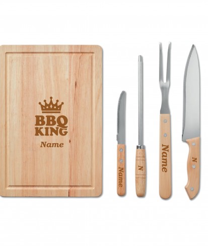 Personalised BBQ King Grilling Tools Set 